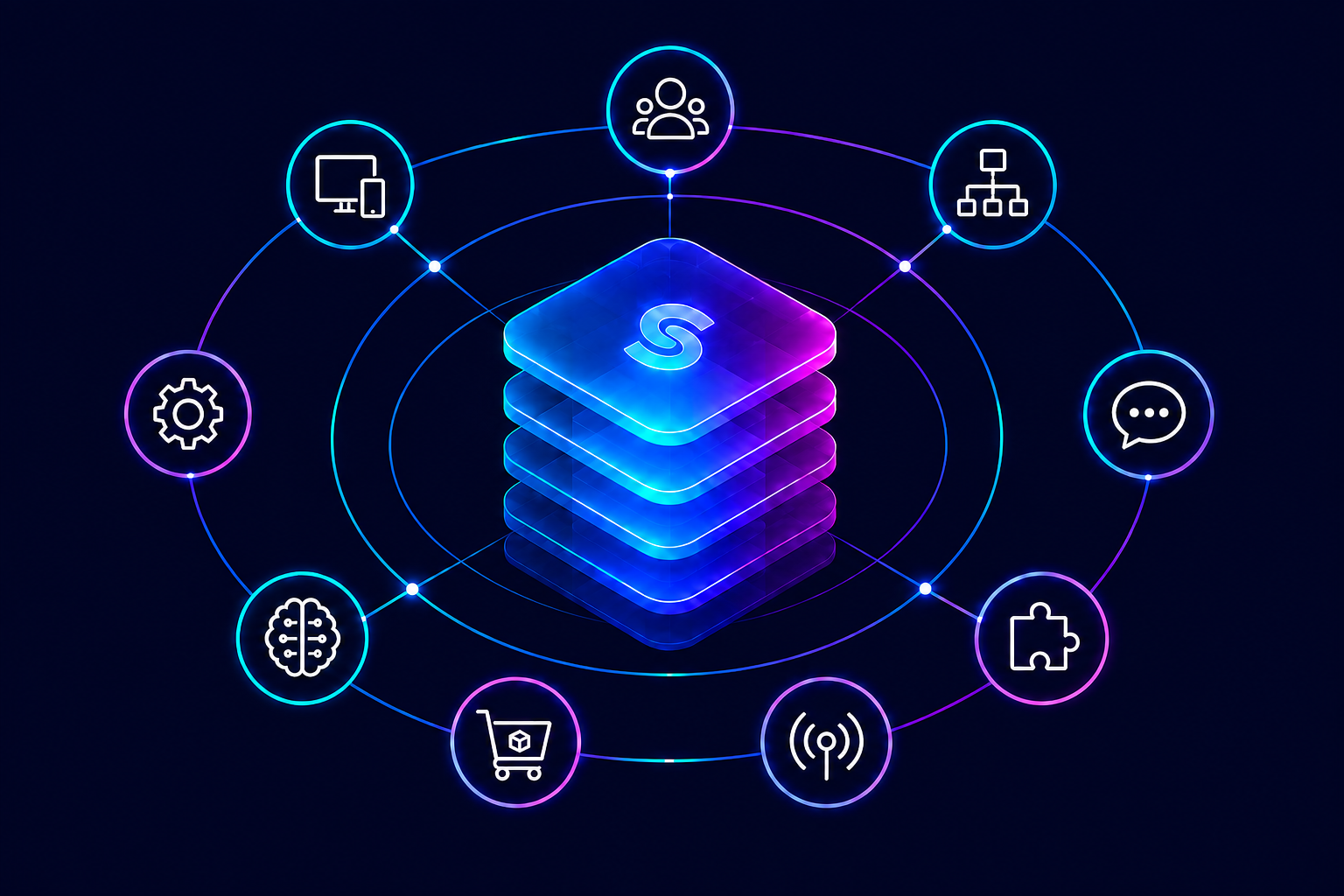 Stratoum operational system connecting digital health programs, services, integrations, workflows, and applications