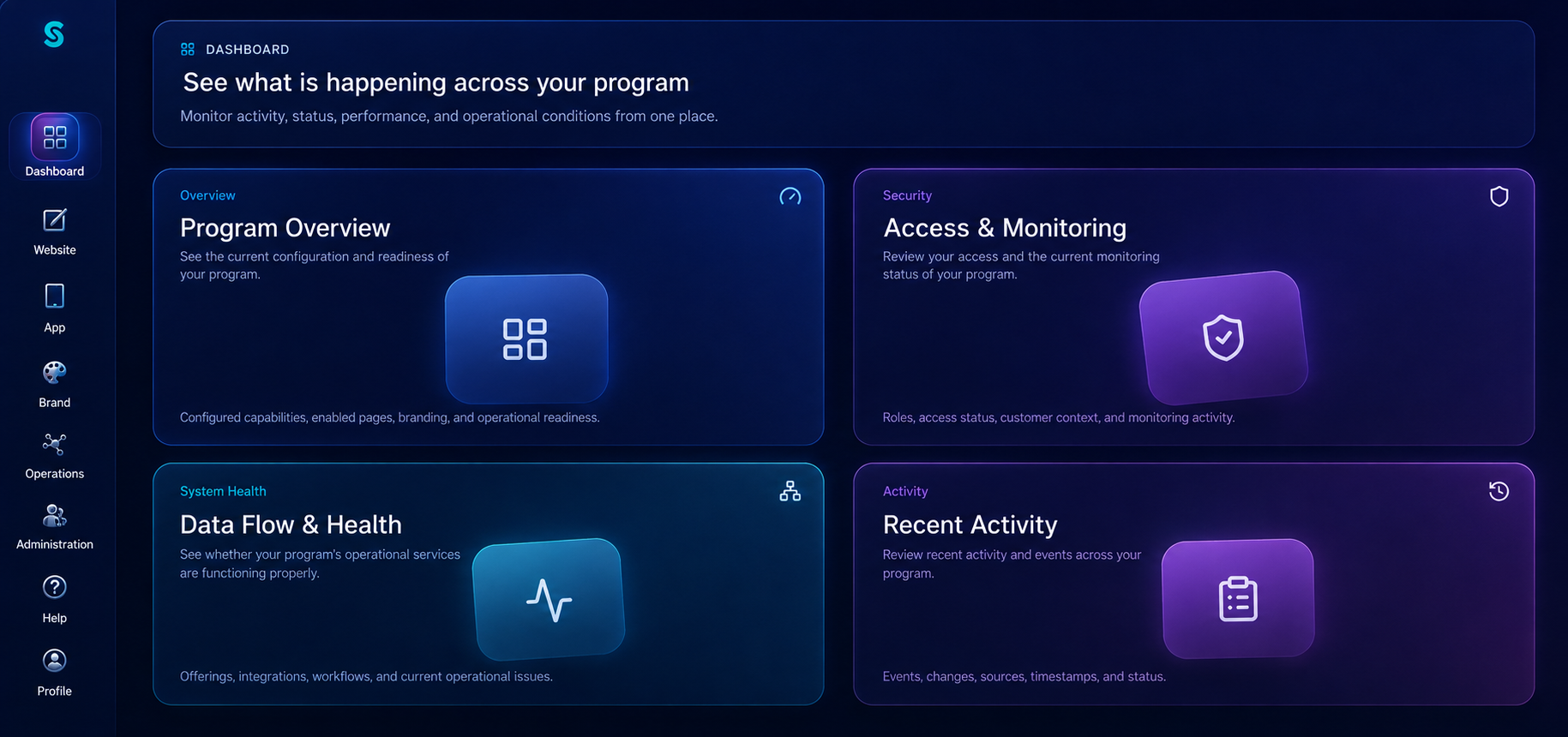 Stratoum coordinates users, communications, integrations, AI services, operations, connected devices, workflows, and applications as operational software for digital programs.